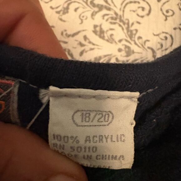 Vintage Y2K Tartan Plaid Cropped Sweater Top Sporting Club Plus Size 18/20 - Picture 5 of 8